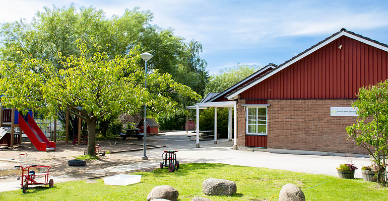 Uteplatsen på Kvarnlidens förskola.